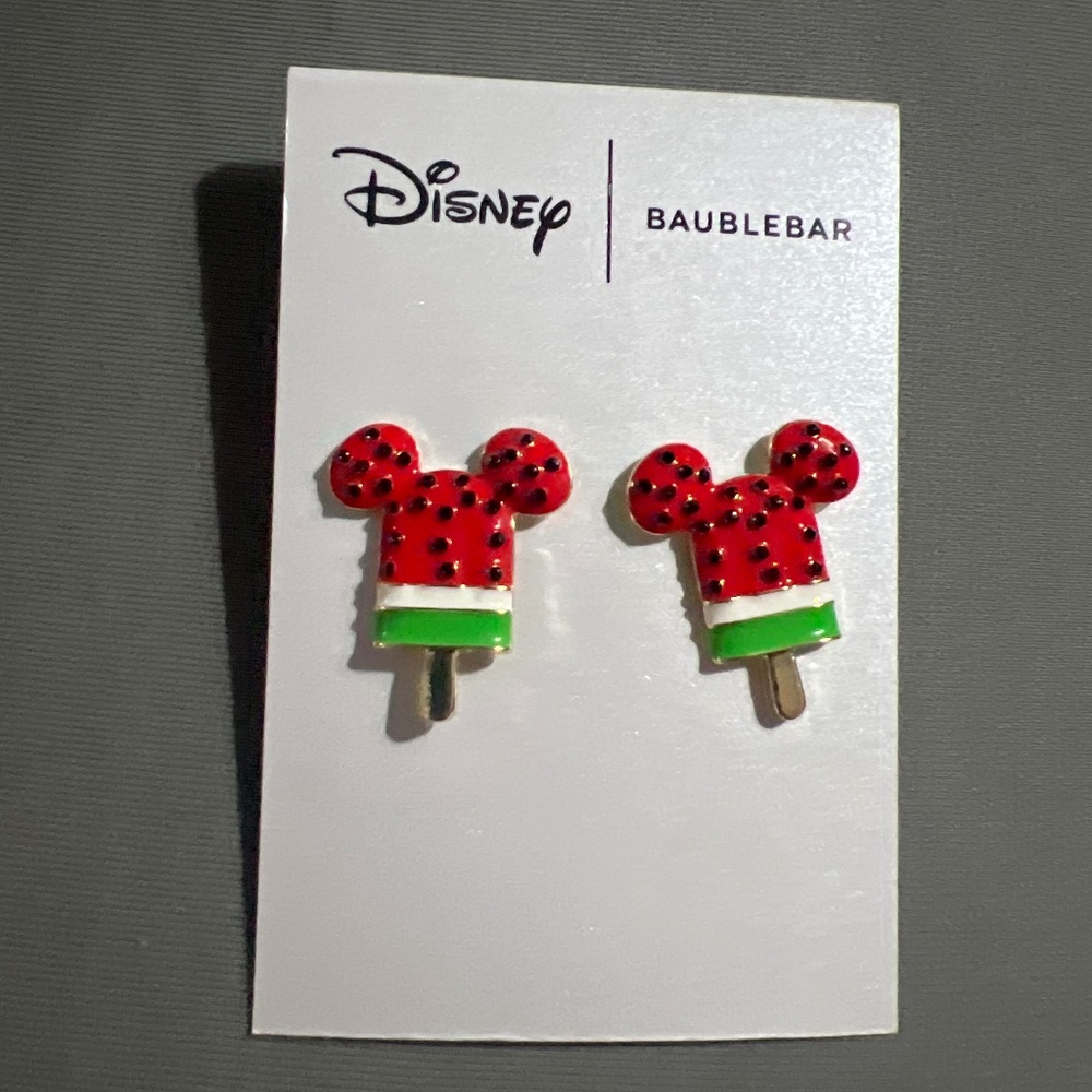 Disney Baublebar watermelon earrings